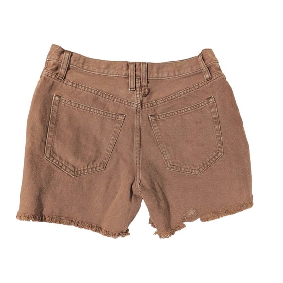 We The Free Makai Distressed Cutoff Shorts Womens Size 26 Brown Washed Chocolate - Picture 15 of 16